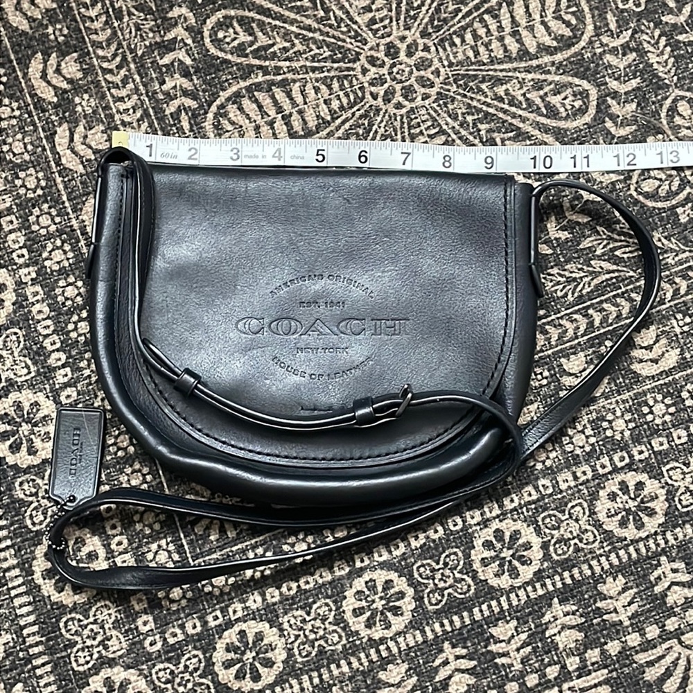 Embossed Coach Leather Crossbody
